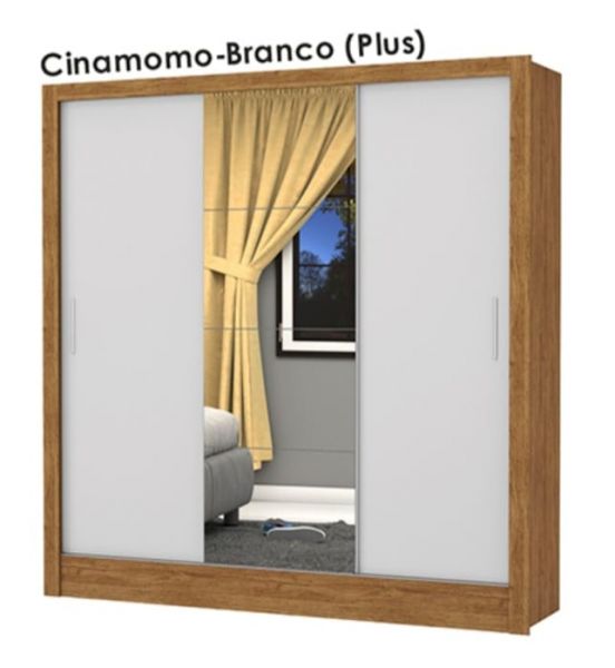 Roupeiro Veneza ou Clara Plus Gold 3P4G Cinamomo.Branco Carioca