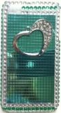 CASE CORAÇÃO CRAVEJADO PARA IPHONE 4 E 4S