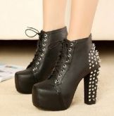 Bota De Salto  Com Strass CLICK E VEJA
