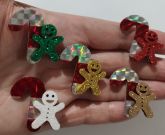 Biscoito com Bengala  Colorido (60 Adesivos)