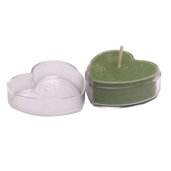 Vela creme coração menta - cód. 05788