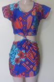 Vestido Casual Cortes Laterais e Costas