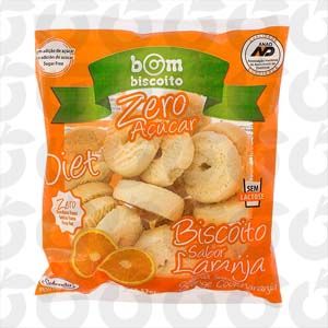 Biscoito de Laranja Zero Açúcar 100 Gramas Bom Biscoito
