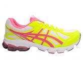 Tênis Feminino Asics Gel Nimbus 15 Verde Limão e Rosa