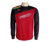 Camisa Adidas Dri Fit Manga Longa Vinho e Preta