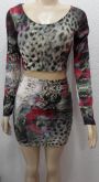 Vestido estampado cav detalhe frente e costas Cod: 0002