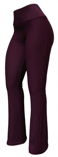Flare marsala **(G-44) em tecido jacquard piquet