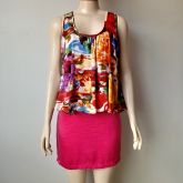 Vestido Romance Com Blusa Sobreposta