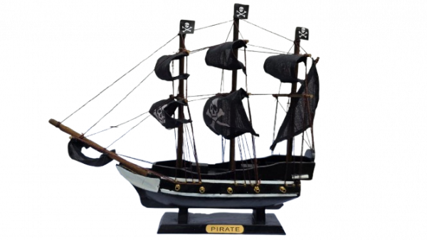 Escuna Barco Pirata 30 cm - Enfeite Decorativo