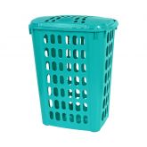 CESTO TELADO COLOR RETANGULAR COM TAMPA 72 LITROS