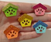 Casinha Pet Colorida (60 Adesivos)