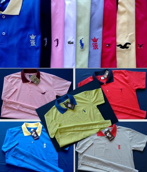 20-CAMISA POLO em malha - grifes famosas