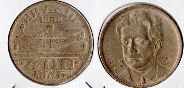 V149-1 - 400 Réis 1936 -Tiragem BAIXA  3.927,000