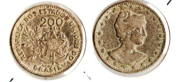 V055-3 - 200 Réis MCMI 1901 -