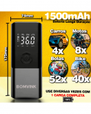 Bomba De Ar Portátil Bike Bateria 12v 120w Bomvink Bom-8906 COM POWER BANK