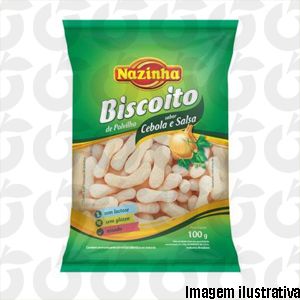 Biscoito de Polvilho de Cebola e Salsa 100 Gramas Nazinha