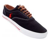 Tênis Polo Ralph Lauren Vaugh Preto e Vermelho MIX12534