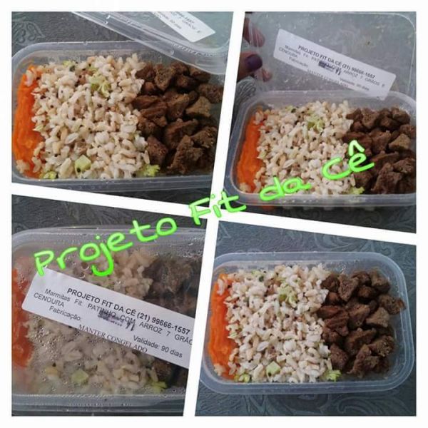 #02 Patinho com arroz 7 grãos e purê de cenoura