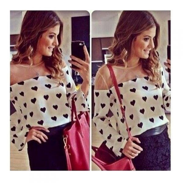 Camisa Feminina Coração VAF0073