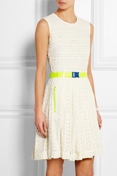 PREEN LINE Akka belted embroidered tulle dress