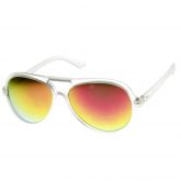 RETRO FROSTED REVO COLOR LENS PARTY SUMMER AVIATOR SUNGLASSES 8825