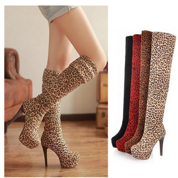 Bota cano alto Animal Print CF007
