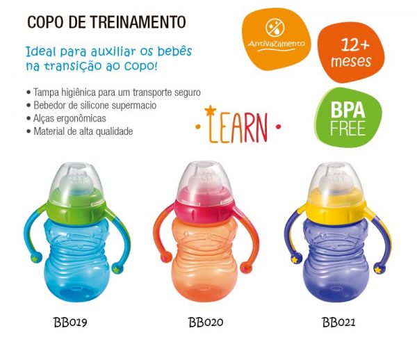 Copo De Treinamento Com Bebedor De Silicone Menino