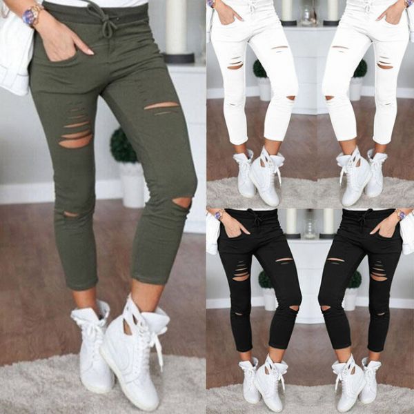 Calça Rasgada Stretch (Importado)