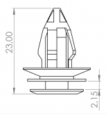 Grampo Presilha Paralama Parachoque Moldura Land Rover Evoque 10 unidades - CD4654