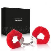 Algema em Metal com Capa em Pelúcia Vermelha