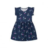 Vestido Infantil Floral Marinho