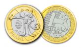 Moedas dos 2 Mascotes das Olimpíadas Rio 2016 - Frete Grátis