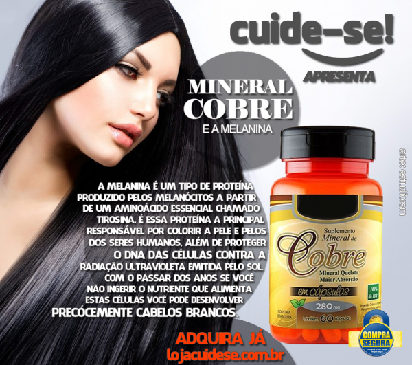 COBRE QUELATO - 900mcg - 60 CÁPSULAS