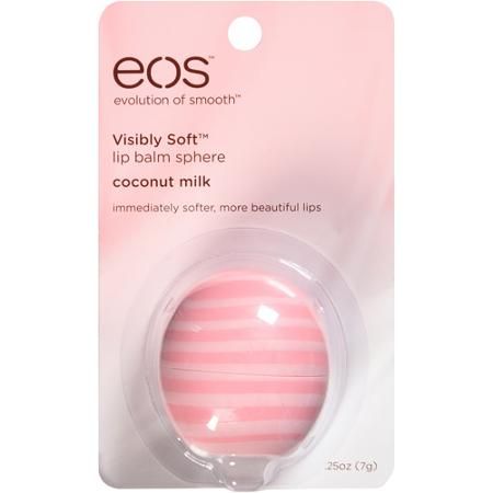 eos Visibly Soft Lip Balm Sphere, Coconut Milk (leite de coco) , 0.25 oz