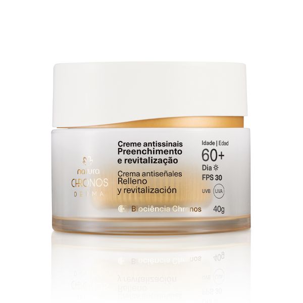Chronos 60+ dia creme antissinais preenchimento e revitalização - 40g