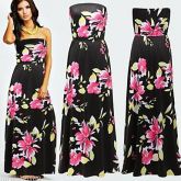 cópia da flor do partido sexy vestido longo das mulheres #02176636