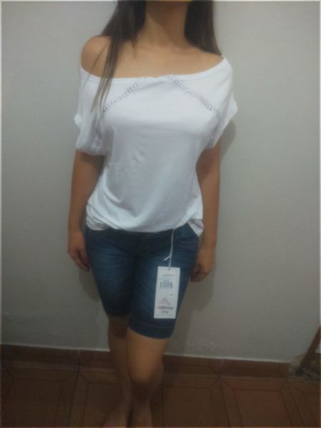 Blusinha ombro caído com entremeio bol