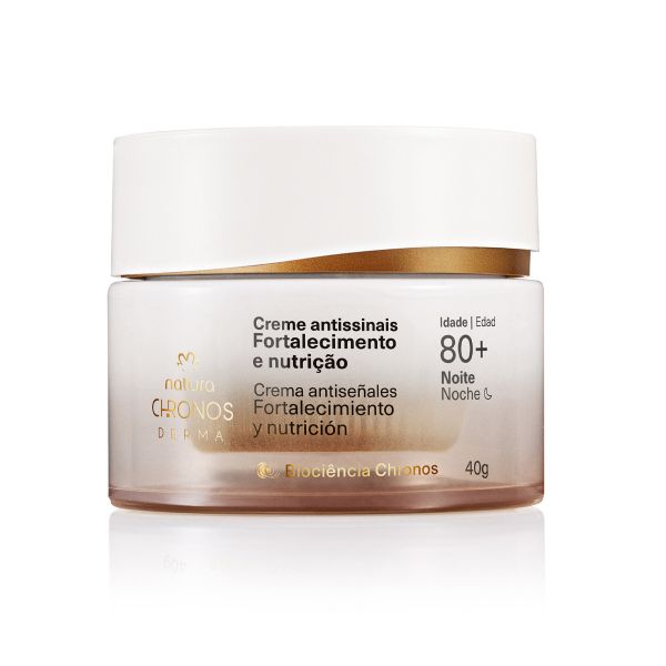 Chronos 80+ noite creme antissinais fortalecimento e nutrição - 40g