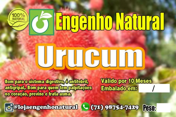 Urucum 100 Gramas Engenho Natural