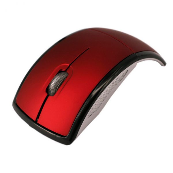 10 Dobrável Rato 2.4 G Wireless Optical Mouse - Red + Silver  Dobrável Rato 2.4 G Wireless Optical M