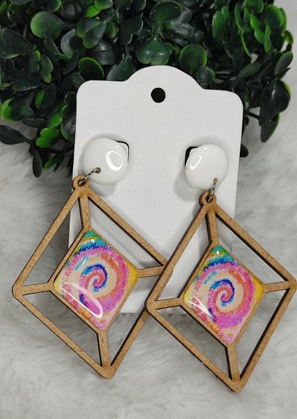 Brincos MDF tie die