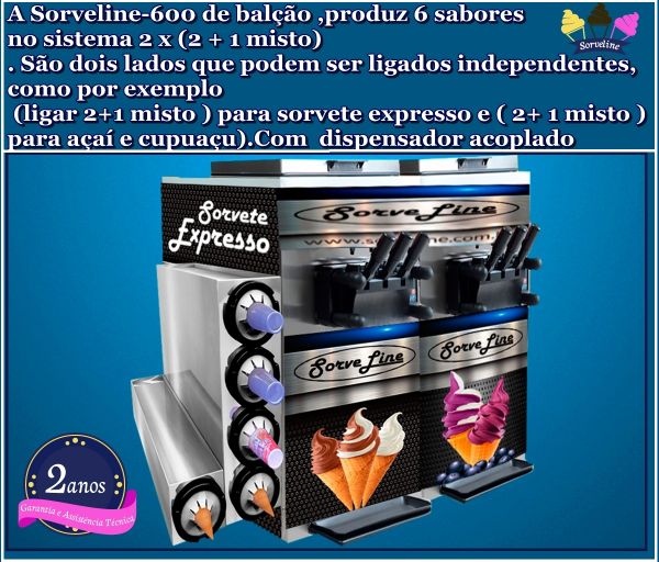 lançamento!sorveline-600 6 sabores