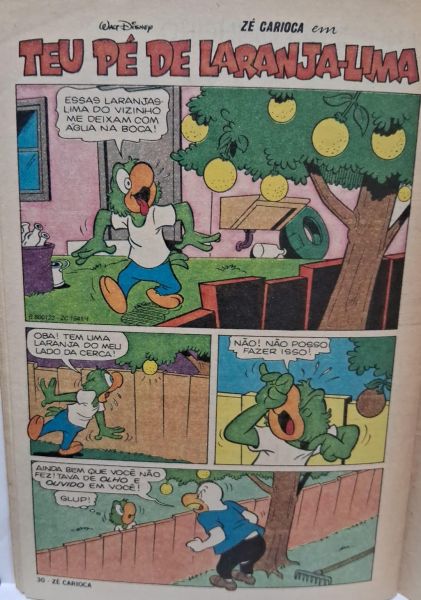 Zé Carioca 1541 Gibi antigo 1981 Zé Lamparina