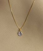 Corrente pingente de zircônia redonda CP00494