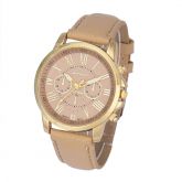 Relógio Feminino Elegante Analógico Geneva Pulseira De Couro