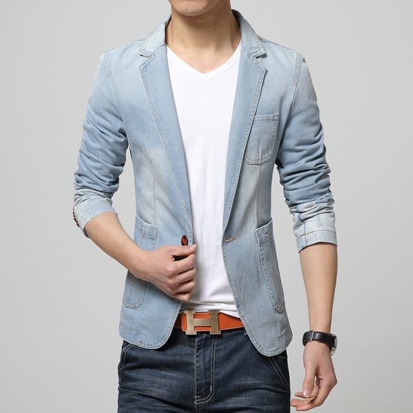Blazer Jaqueta Jeans - Claro