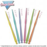 Agulha De Crochê Candy Colors Plástica Circulo(Informar cor,numeração na caixa de mensagem)