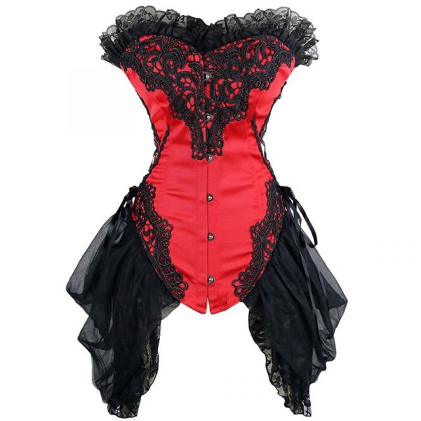 Corset Overbust Renda Aço RF22