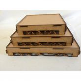 Trio de Bandejas  em MDF 3mm