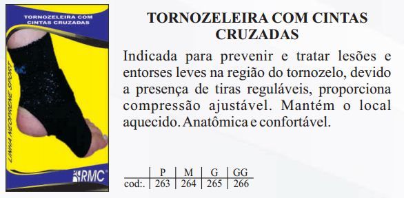 TORNOZELEIRA COM CINTAS CRUZADAS